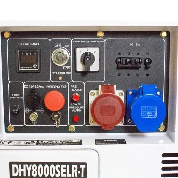 Hyundai DHY8000SELR-T 5800W 3-Phase Diesel Generator – view 2