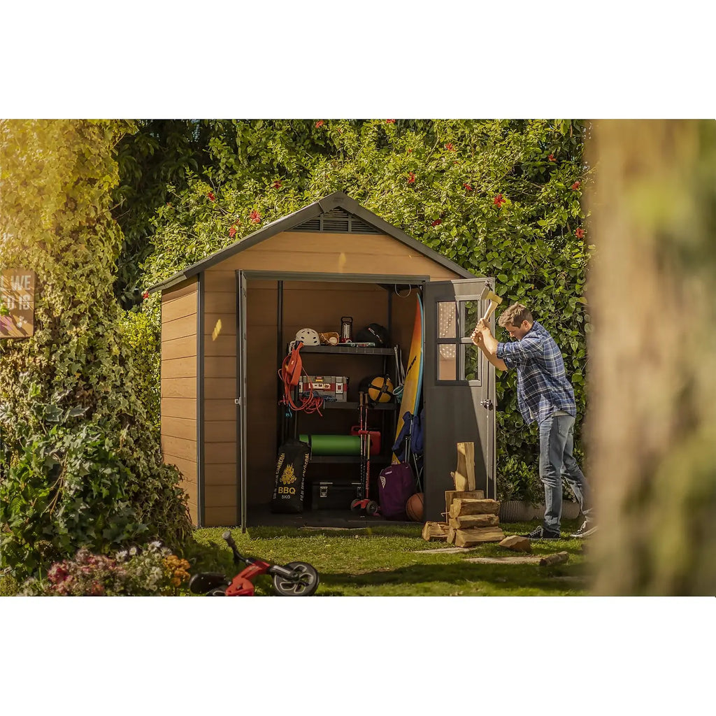Keter Newton 7 x 7 ft Resin Storage Shed – view 3