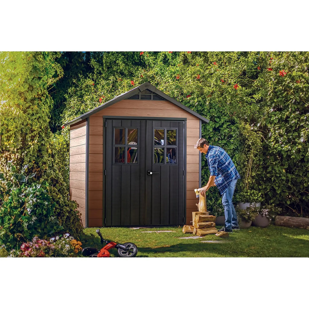 Keter Newton 7 x 7 ft Resin Storage Shed – view 2