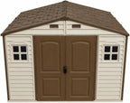 10 x 8 ft Outdoor Resin Storage Shed with Double Doors, Windows & Floor Foundation – view 17