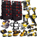 DEWALT 20V MAX XR 13 Tool Combo Kit with 3 x 5.0Ah Batteries & 2 Rolling Toolboxes
