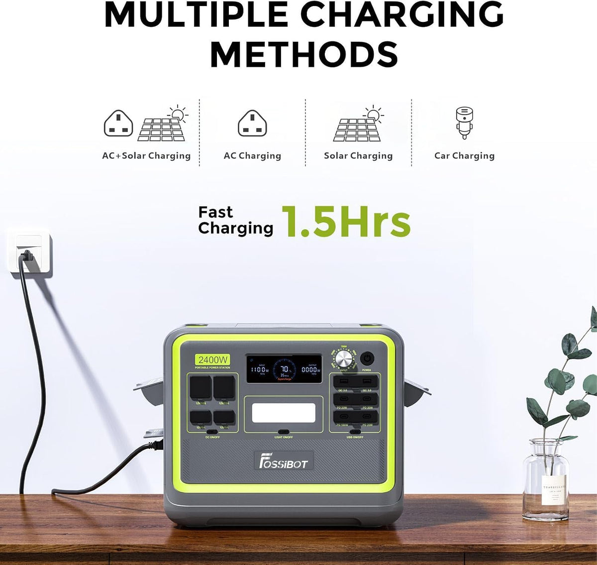 2048Wh Portable Power Station 2400W LiFePO4 – view 8