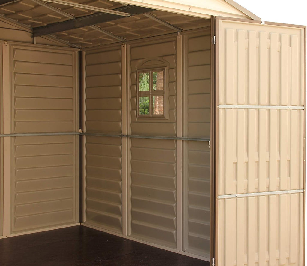 10 x 8 ft Outdoor Resin Storage Shed with Double Doors, Windows & Floor Foundation – view 12