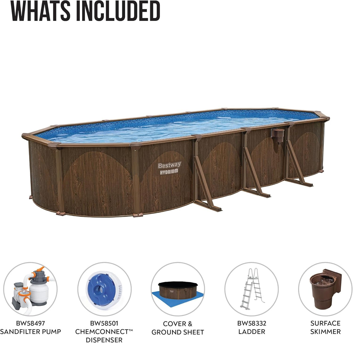 Bestway Hydrium 24 ft Oval Above Ground Pool Set – view 6