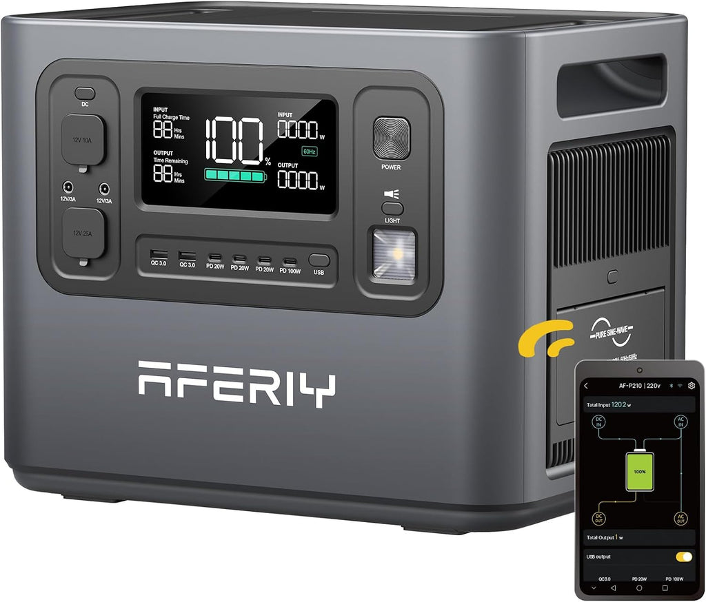 2048Wh Portable Power Station 2400W LiFePO4