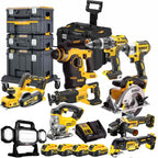 DEWALT 20V MAX XR 10 Tool Combo Kit with 4 x 5.0Ah Batteries & Rolling TSTAK 2.0 Storage (DEWT4T10PT4)