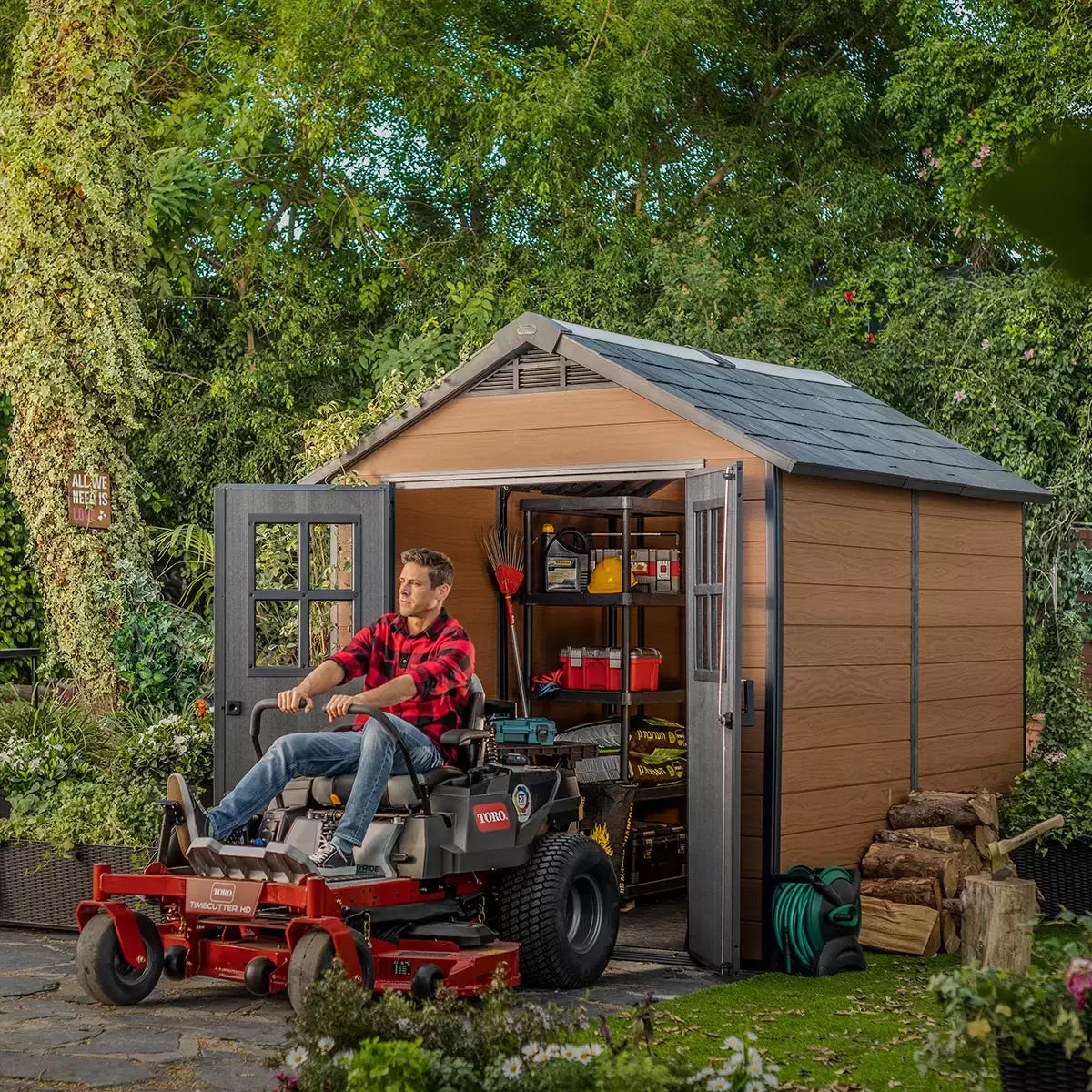 Keter Newton 7 x 9 ft Resin Storage Shed – view 3