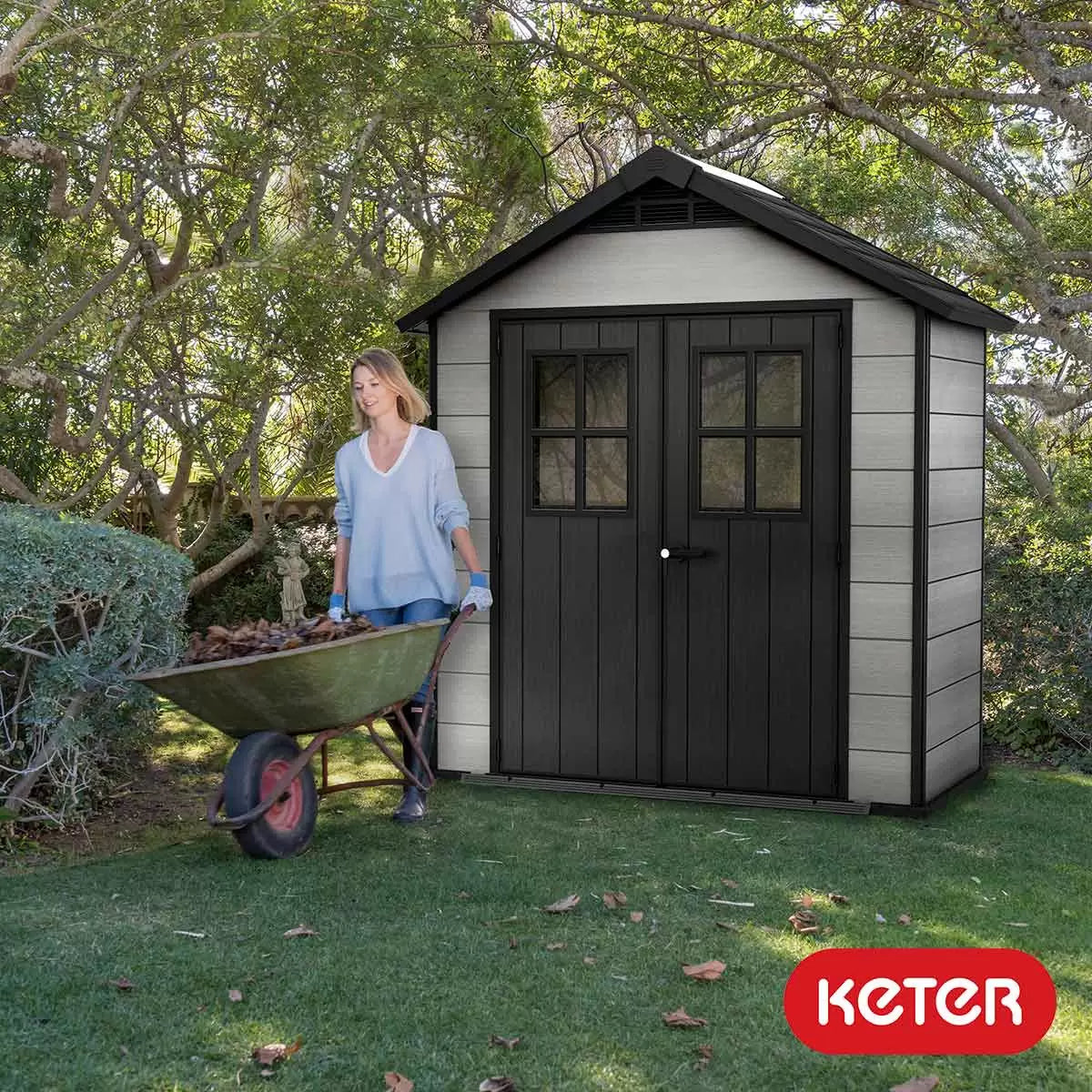 Keter Oakland 7.5 x 4 ft Resin Storage Shed – view 2