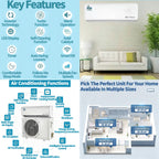 12000 BTU Ductless Mini Split Air Conditioner & Heat Pump – view 3