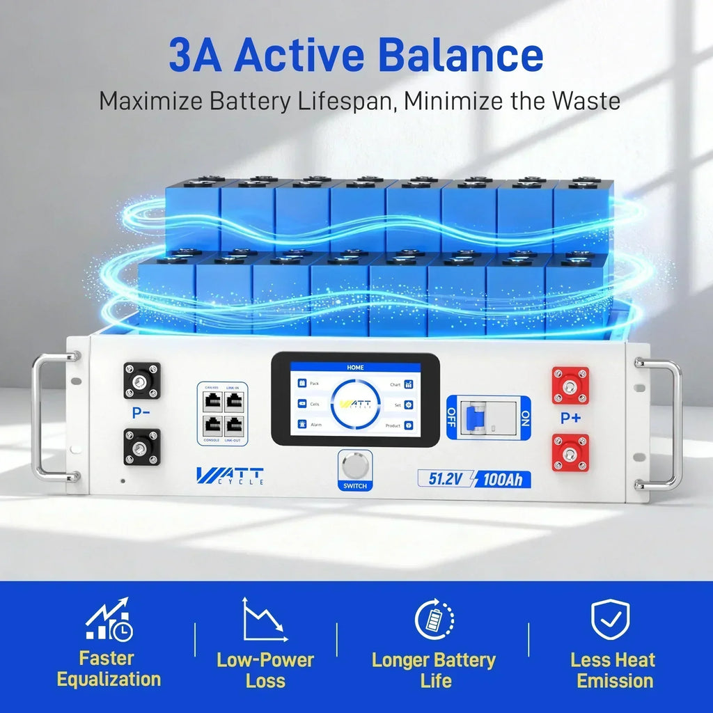 48V 100Ah LiFePO4 Server Rack Battery 5120Wh – view 2