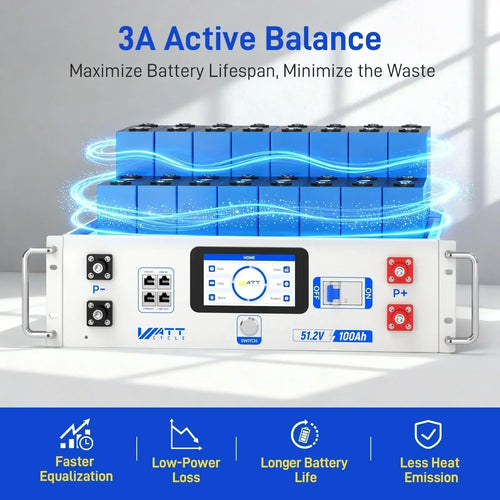 48V 100Ah LiFePO4 Server Rack Battery 5120Wh – view 2