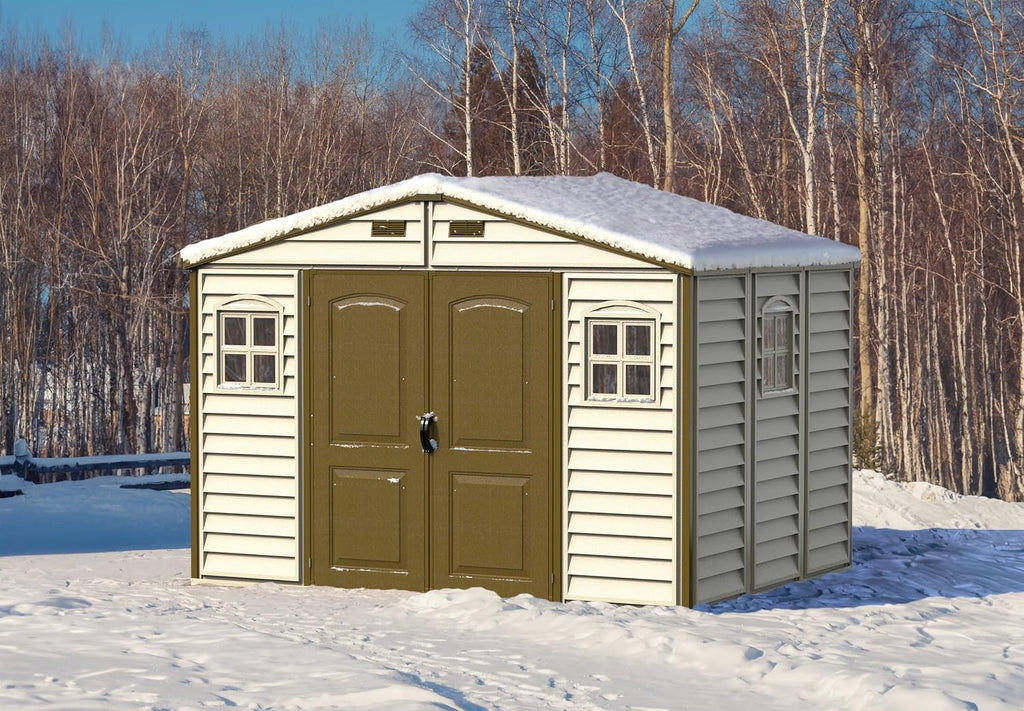 10 x 8 ft Outdoor Resin Storage Shed with Double Doors, Windows & Floor Foundation – view 16
