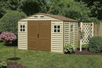 10 x 8 ft Outdoor Resin Storage Shed with Double Doors, Windows & Floor Foundation – view 2