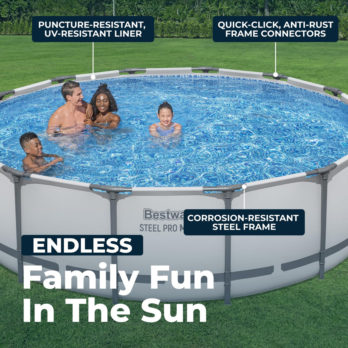 Bestway Steel Pro MAX 14 ft x 42 in Round Above Ground Pool Set – view 7