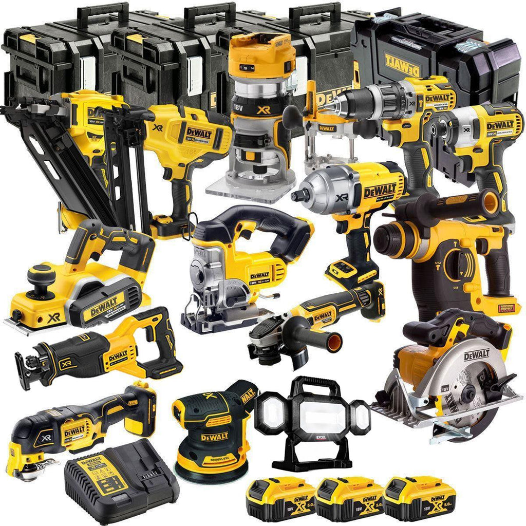 DEWALT 20V MAX XR 15 Tool Combo Kit with 3 x 5.0Ah Batteries & Charger