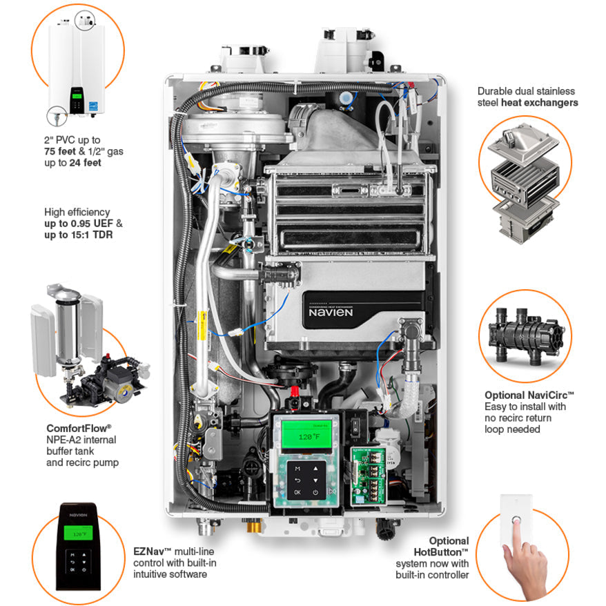 Navien NPE-210A2 Condensing Tankless Water Heater – view 2