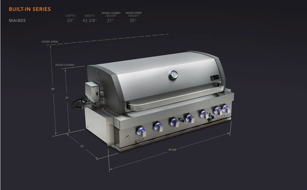 Mont Alpi 805 Built-In Gas Grill – view 3