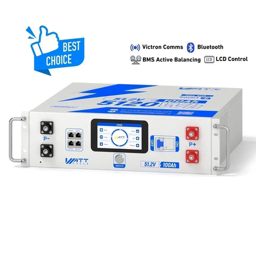 48V 100Ah LiFePO4 Server Rack Battery 5120Wh