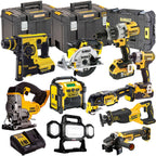 DEWALT 20V MAX XR 10 Tool Combo Kit with 3 x 5.0Ah Batteries, Charger & Cases (T4TKIT-6599)