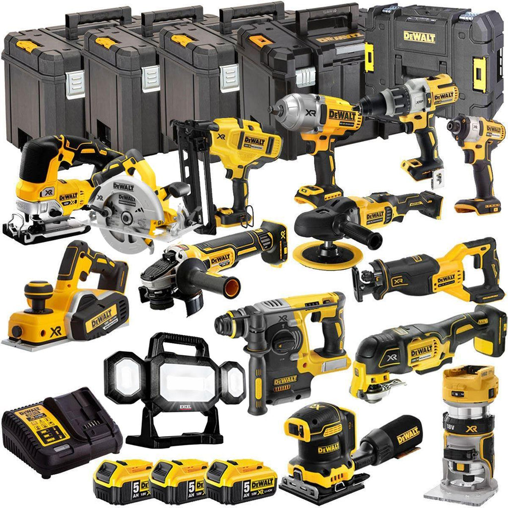 DEWALT 20V MAX XR 15 Tool Combo Kit with 3 x 5.0Ah Batteries