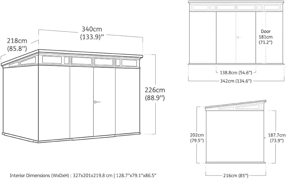 Keter Cortina 11 x 7 ft Resin Storage Shed – view 3