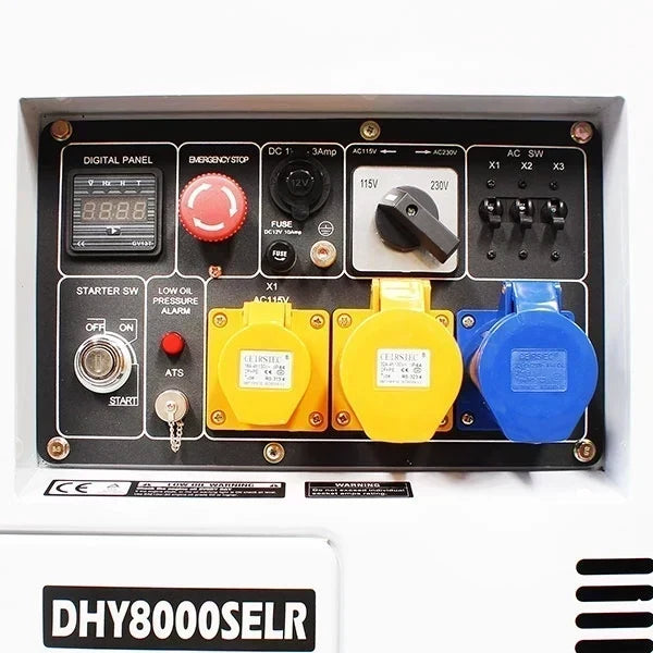 Hyundai DHY8000SELR 5800W Diesel Generator – view 10