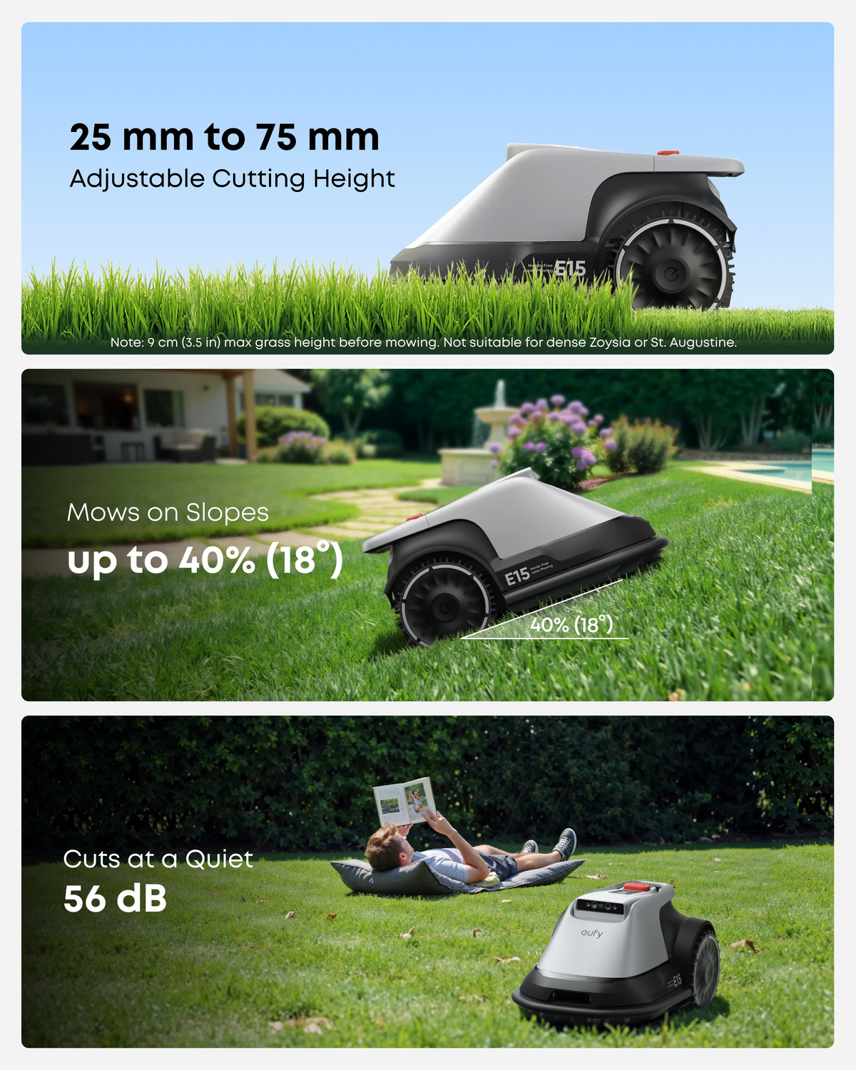 Wire-Free Robot Lawn Mower with Vision Navigation & 3D Obstacle Avoidance – view 3