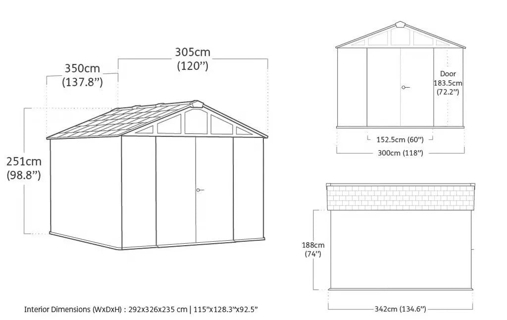 Keter Stronghold 10 x 11.5 ft Resin Storage Shed – view 5